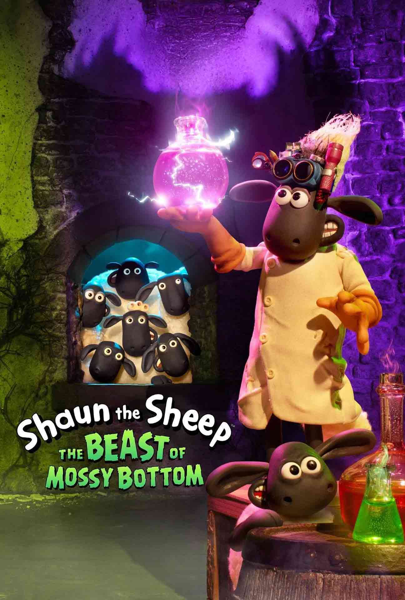 Movie Poster for Shaun the Sheep: Beast of Mossy Bottom.